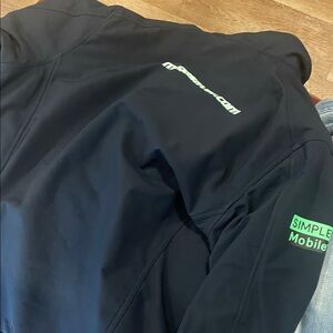 Black Jacket with Green Accents